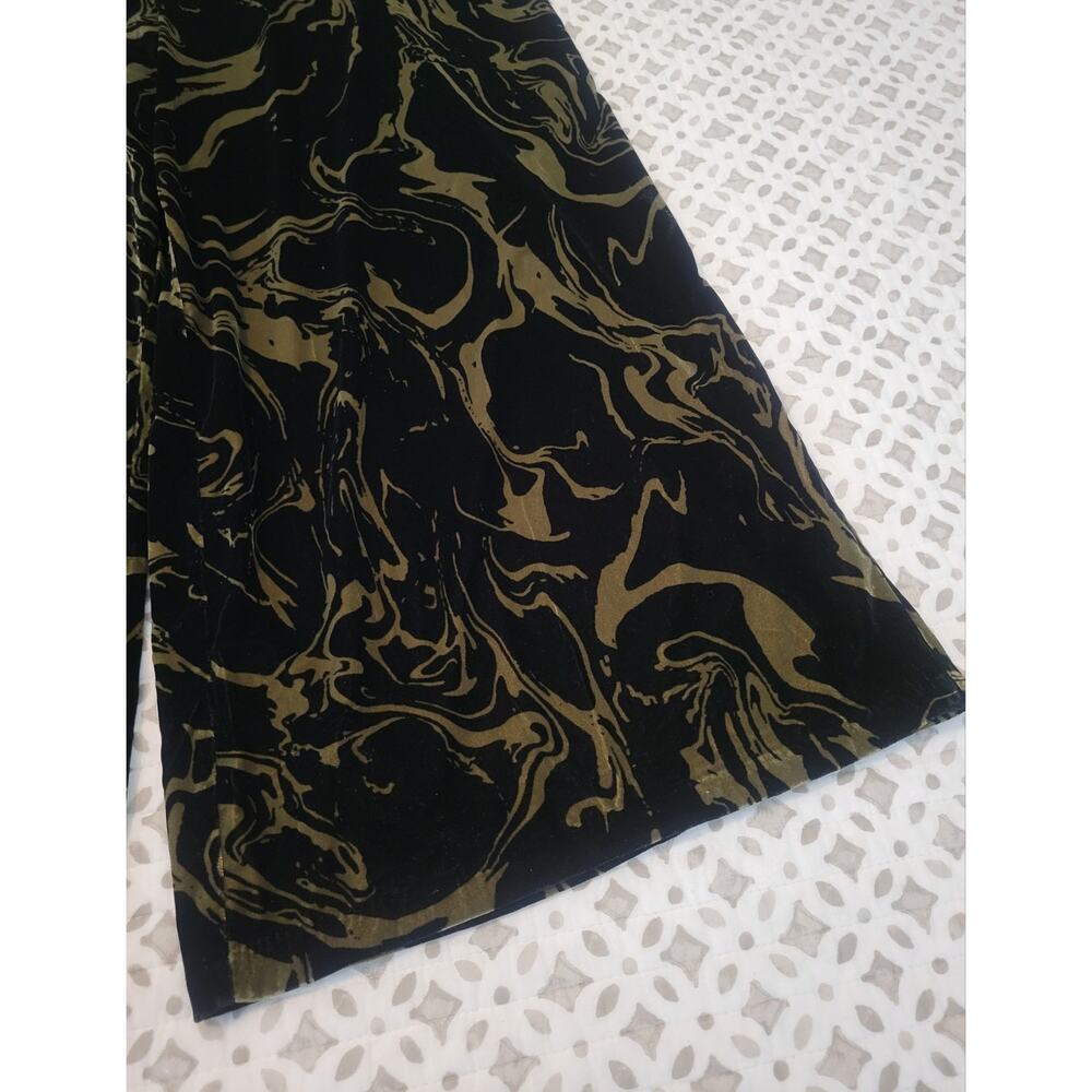 Carla Rockmore Petite 1X Loden Marble Velvet WideLeg Pant A710997 NWOT MSRP $100 - Picture 3 of 10